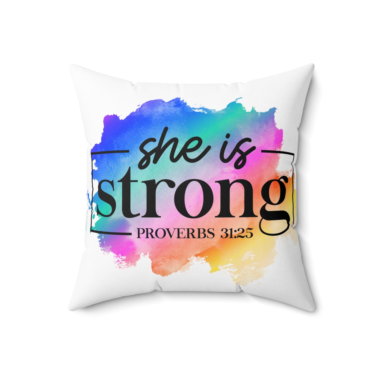 SHE is STRONG FEARLESS  - Spun Polyester Square Pillow