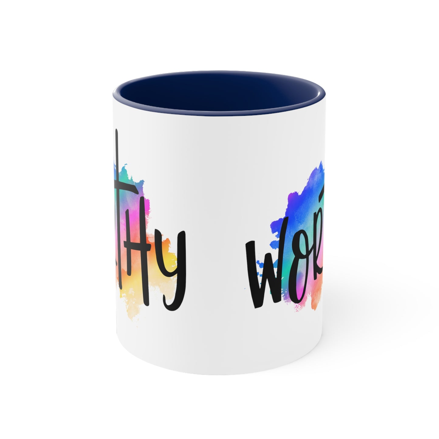 WORTHY - 5 Colors Accent Coffee Mug, 11oz