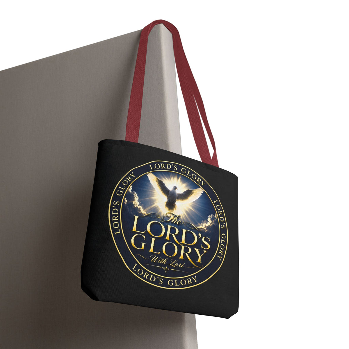 Tote Bag — "The Lord's Glory with Lori" Christian Dove Tote (Faith-Inspired Church Bag)