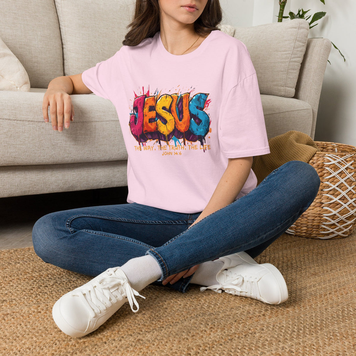 JESUS  Splash T-Shirt | Colorful Street Art Christian Tee