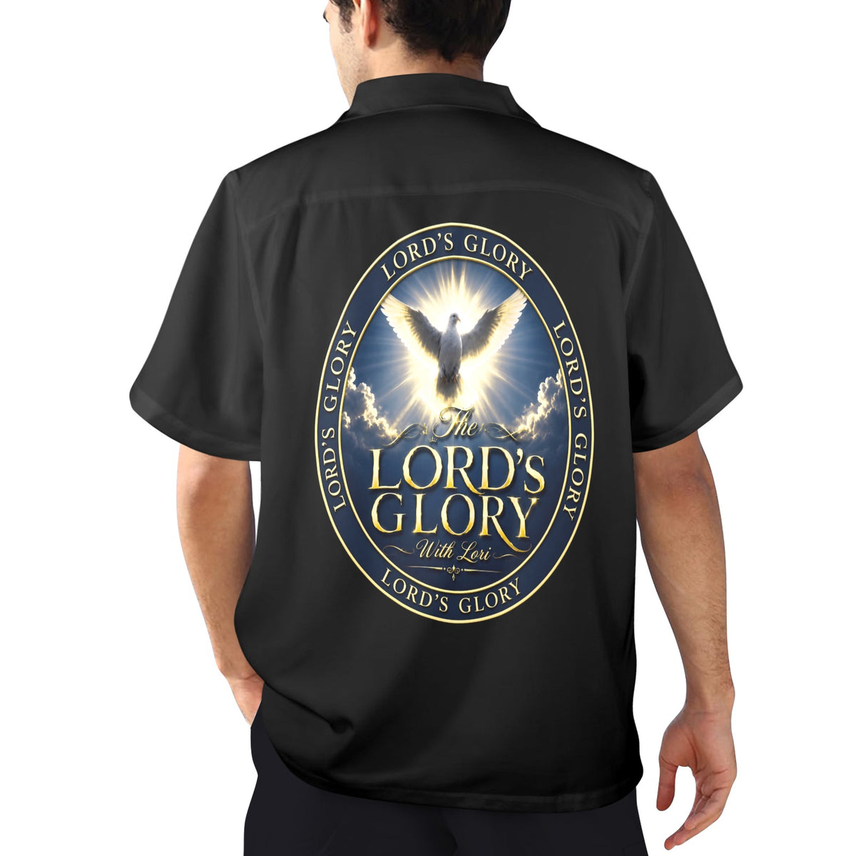 Lords Glory with Lori Men's All Over Print Hawaiian Shirt Made In USA Ships to USA Only