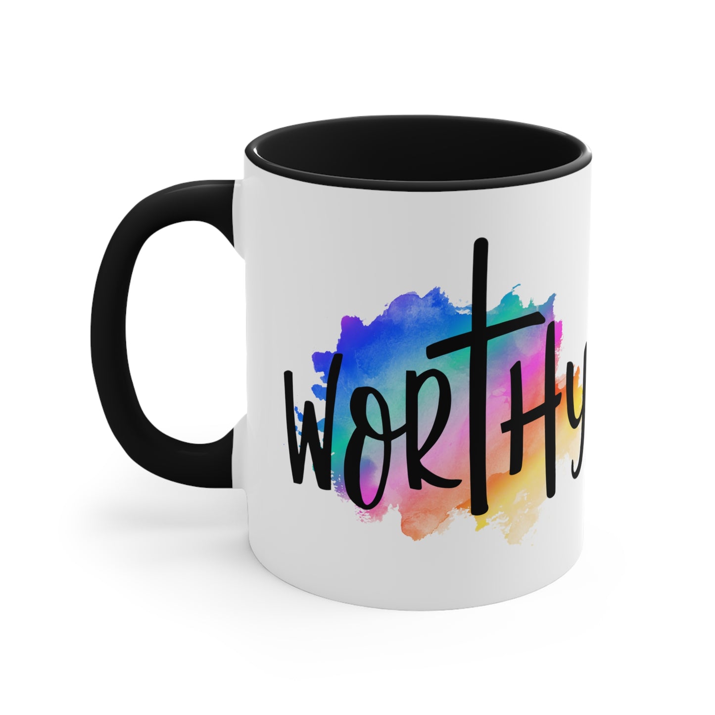 WORTHY - 5 Colors Accent Coffee Mug, 11oz