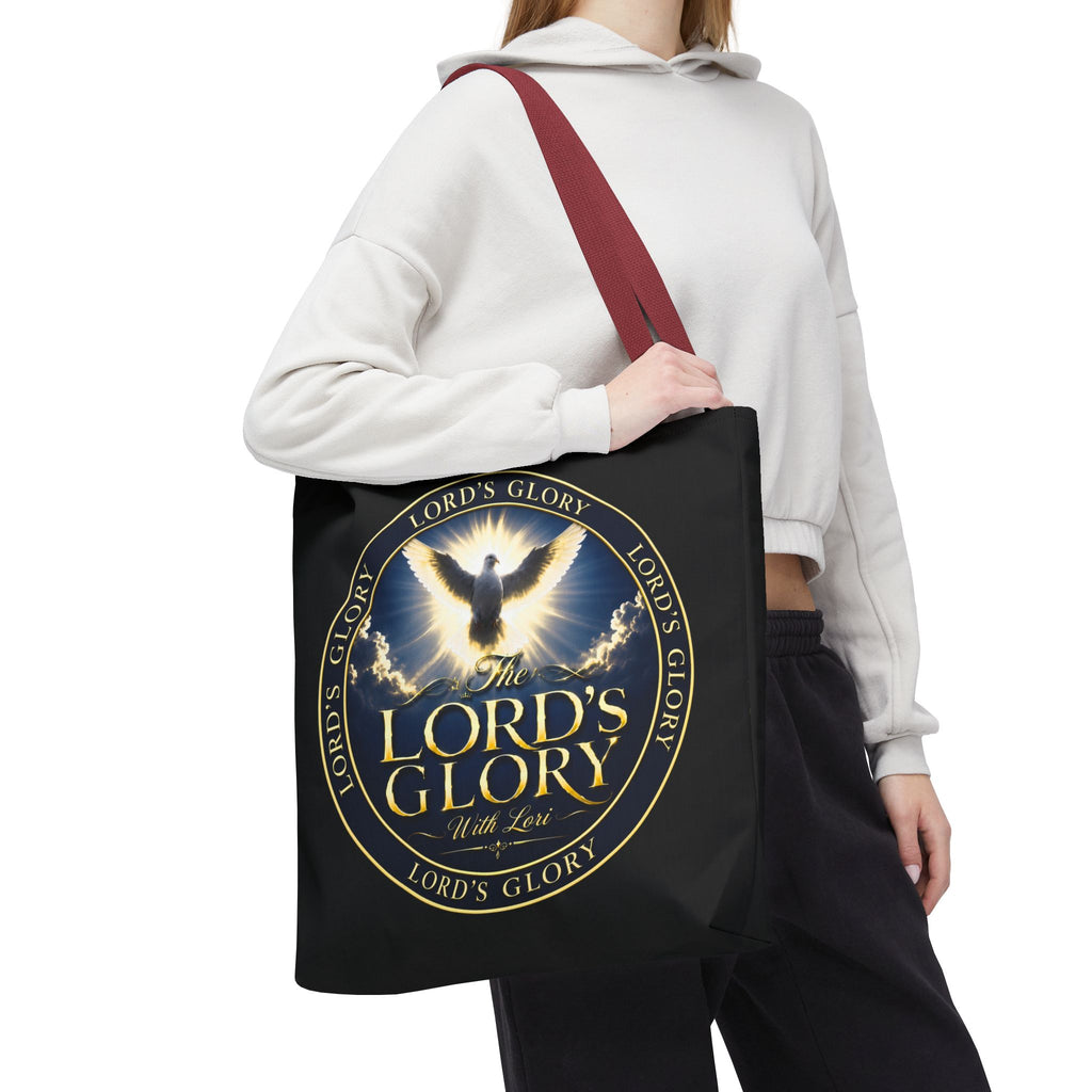 Tote Bag — "The Lord's Glory with Lori" Christian Dove Tote (Faith-Inspired Church Bag)