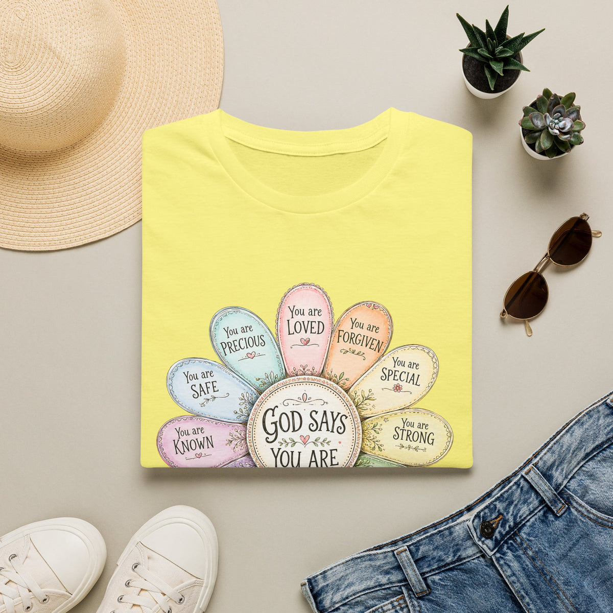 God Says You Are Loved Inspirational Christian T-Shirt