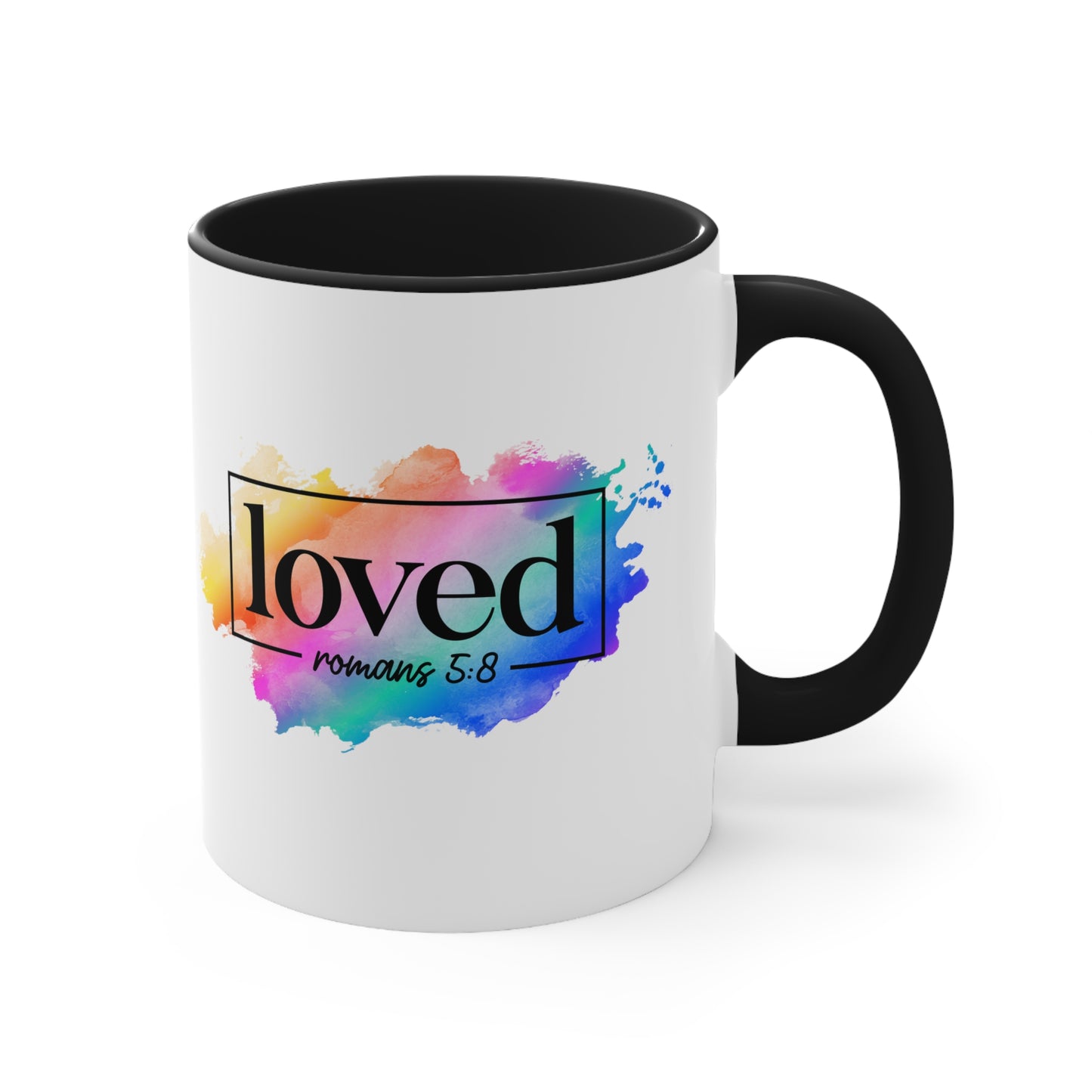 LOVED - 5 Colors Accent Coffee Mug, 11oz