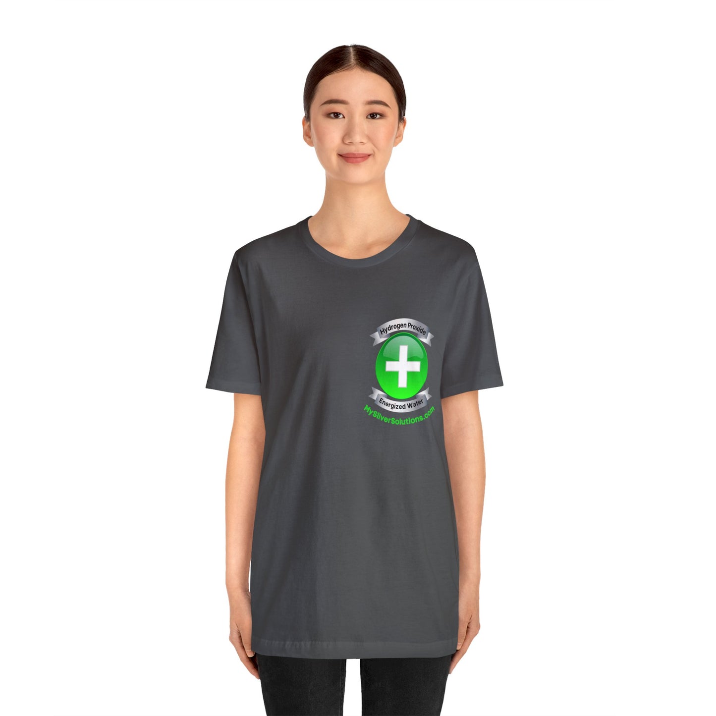 Hydrogen Peroxide Food Grade MySilverSolutions.com - Unisex Jersey Short Sleeve Tee