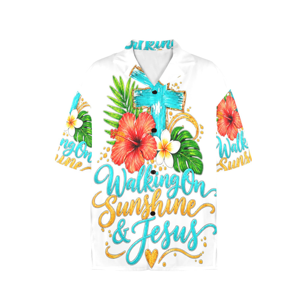 Women's All Over Print Hawaiian Shirt （Made in USA，Ships to USA Only）