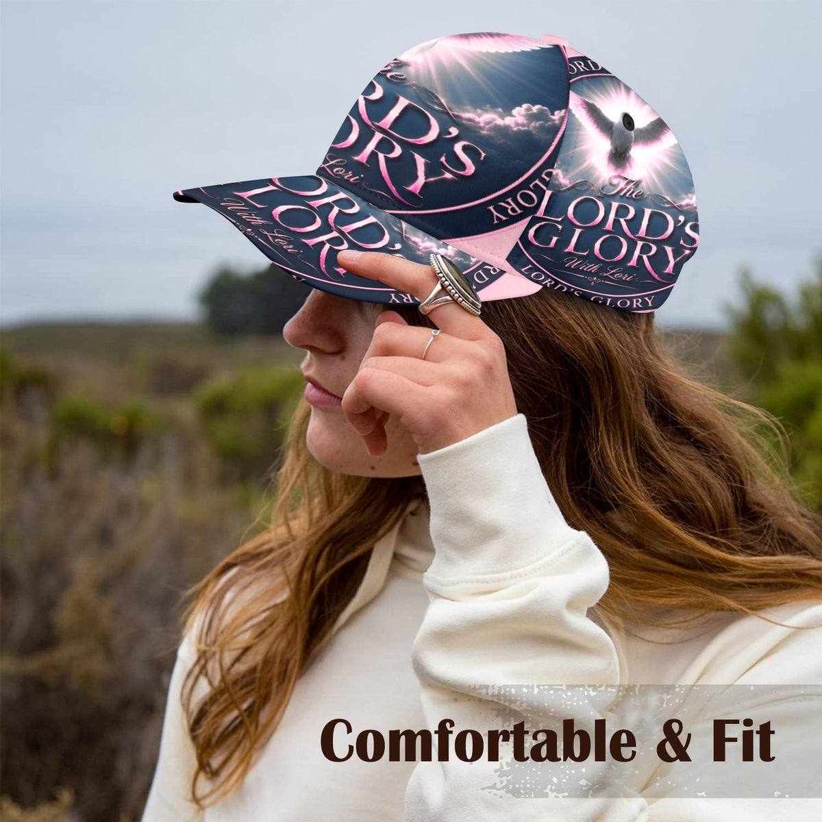 Lords Glory with Lori All Over Print Snapback Dad Cap – 7-Panel Chino Cotton Twill Hat