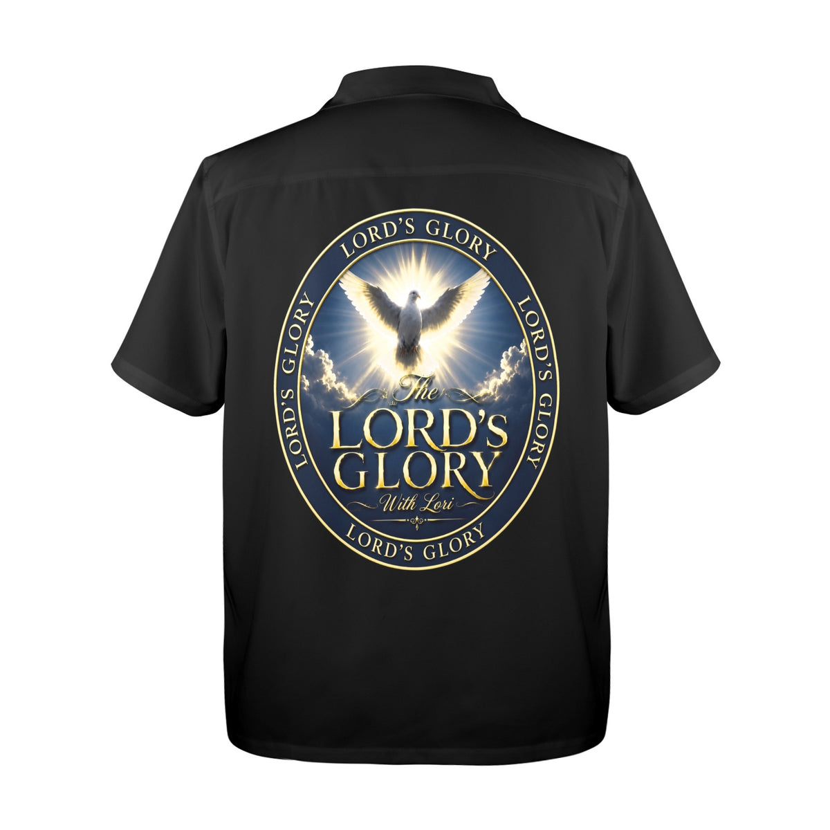 Lords Glory with Lori Men's All Over Print Hawaiian Shirt Made In USA Ships to USA Only