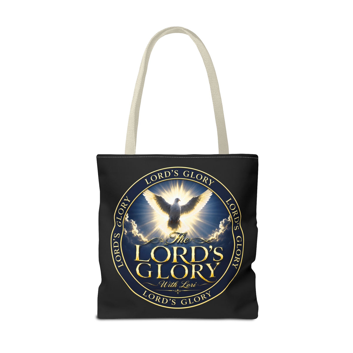 Tote Bag — "The Lord's Glory with Lori" Christian Dove Tote (Faith-Inspired Church Bag)