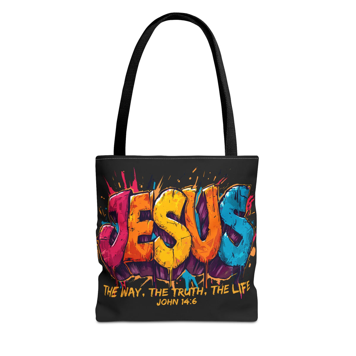 Jesus Graffiti Tote Bag | The Way The Truth The Life John 14:6