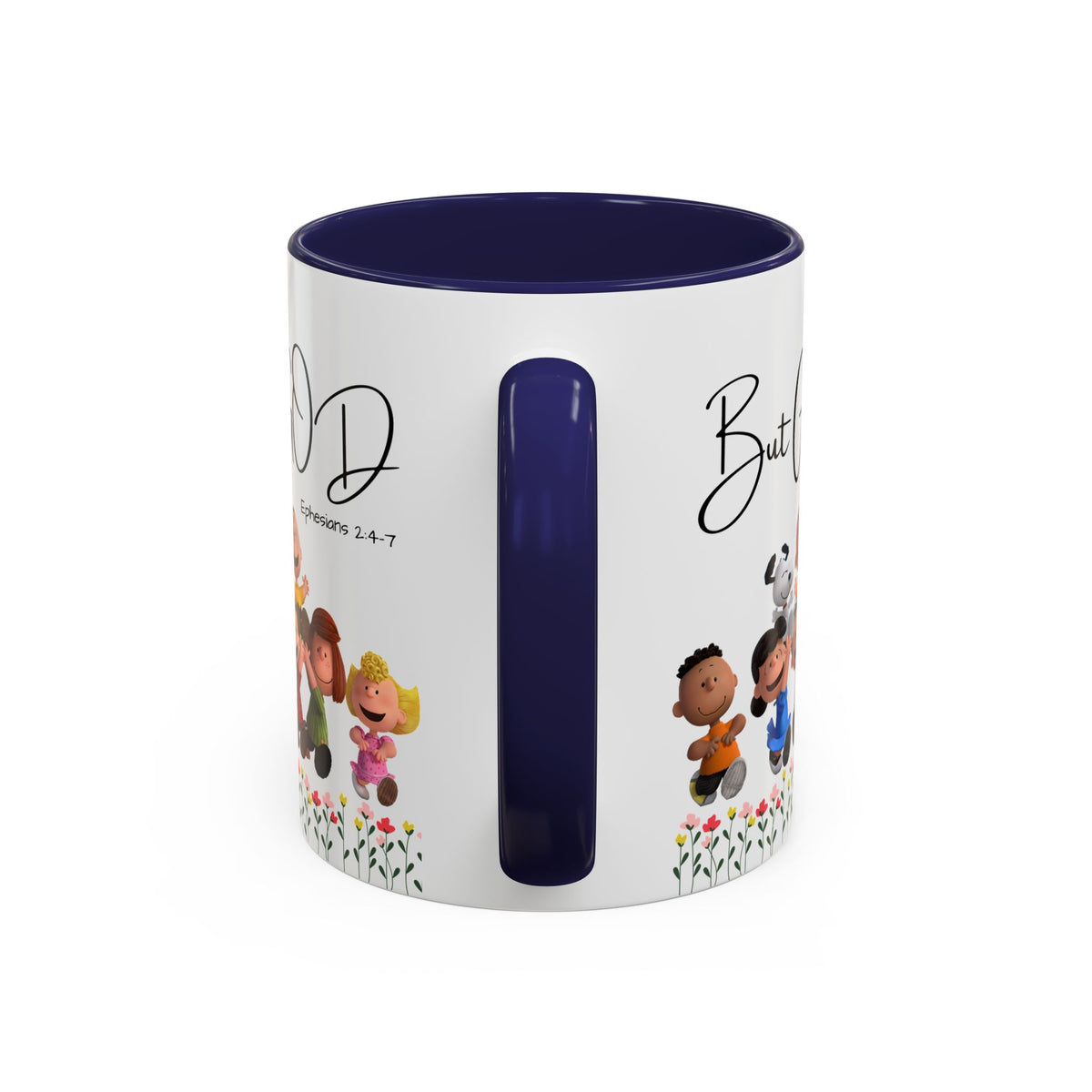 But God Scripture Coffee Mug — Genesis 50:20 Inspirational Heart Accent Mug (11/15oz)