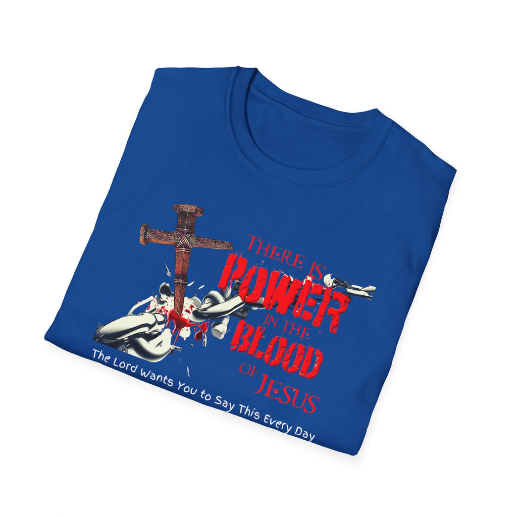 There's Power in the Blood of Jesus T-Shirt — Christian Cross Faith Shirt (Washed by the Blood)