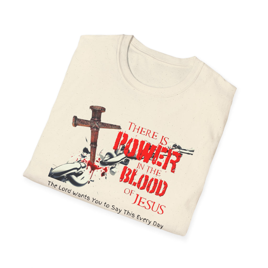 Jesus Blood Cross T-Shirt — "There Is Power In The Blood of Jesus" Christian Tee