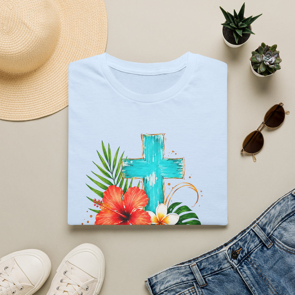 Sunshine & Jesus T-Shirt — Tropical Cross Christian Tee