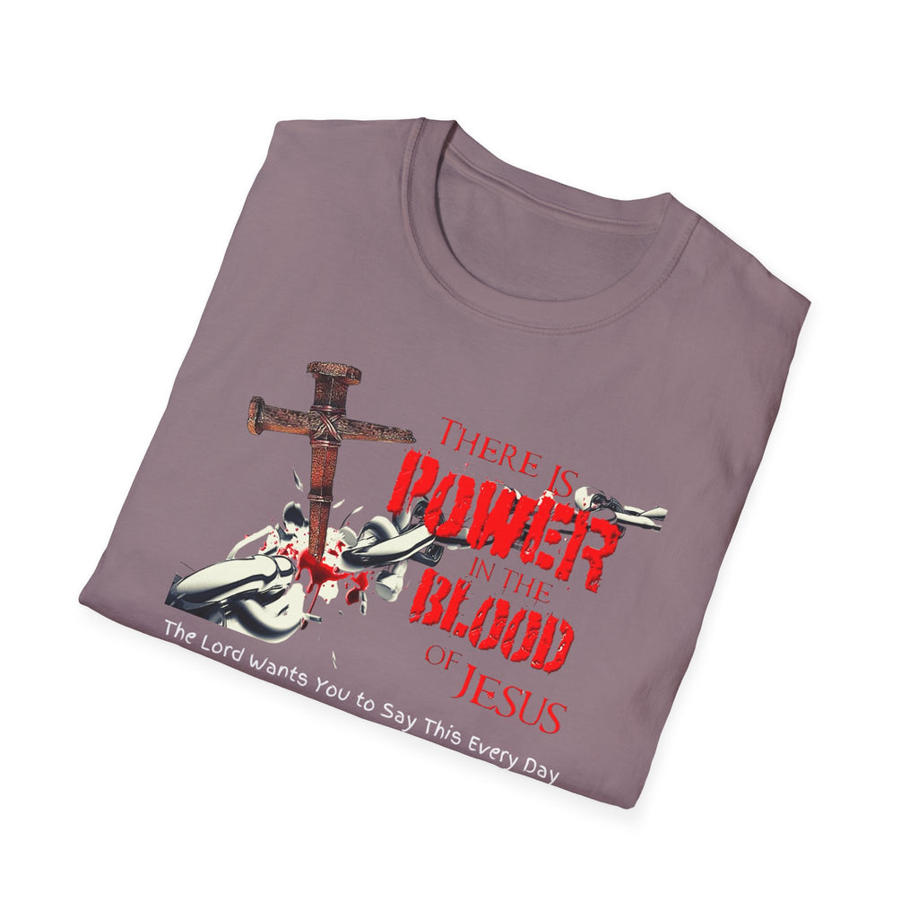 There's Power in the Blood of Jesus T-Shirt — Christian Cross Faith Shirt (Washed by the Blood)