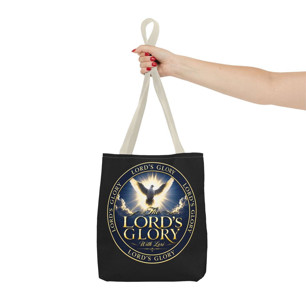 Tote Bag — "The Lord's Glory with Lori" Christian Dove Tote (Faith-Inspired Church Bag)