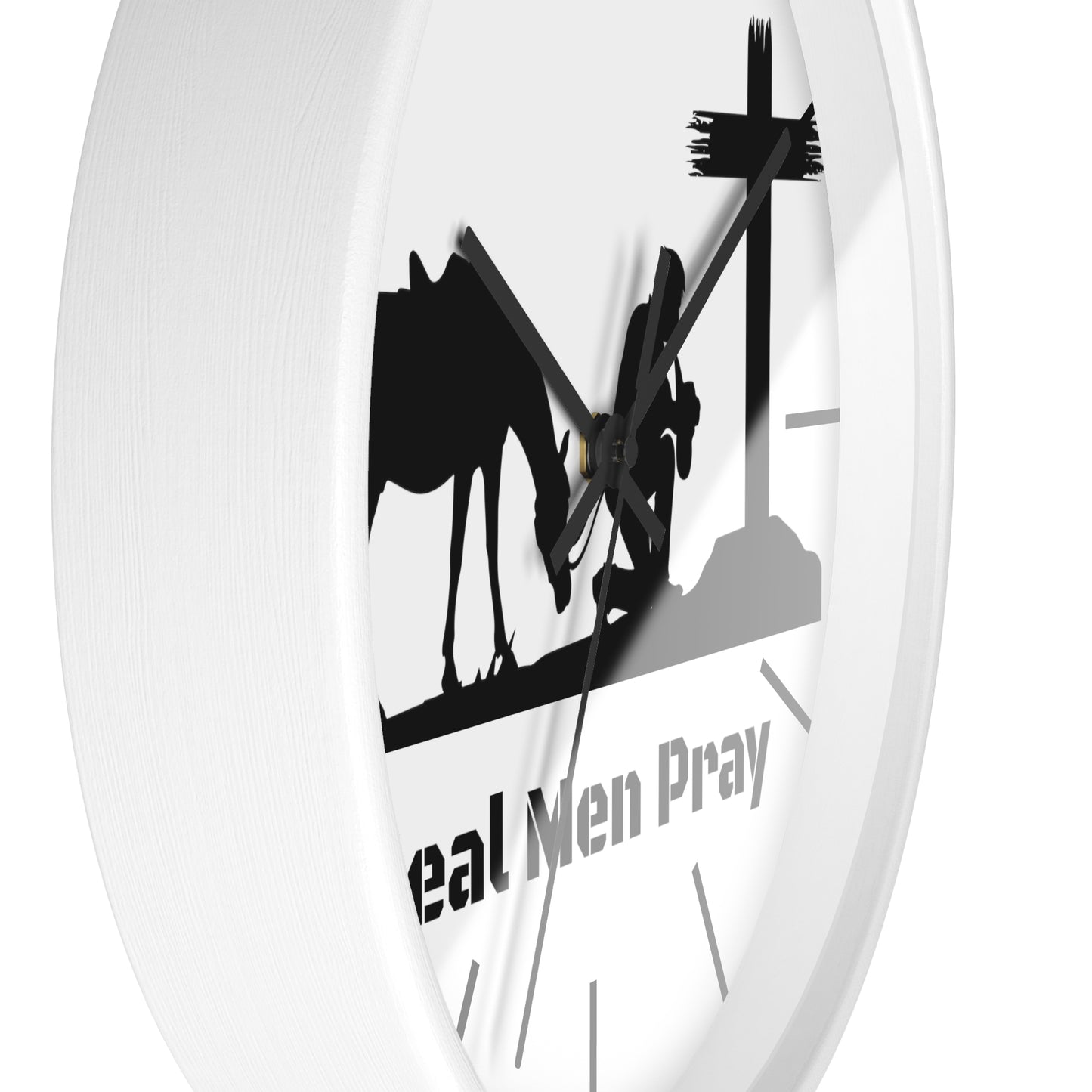 Real Men Pray Cowboys Wall clock