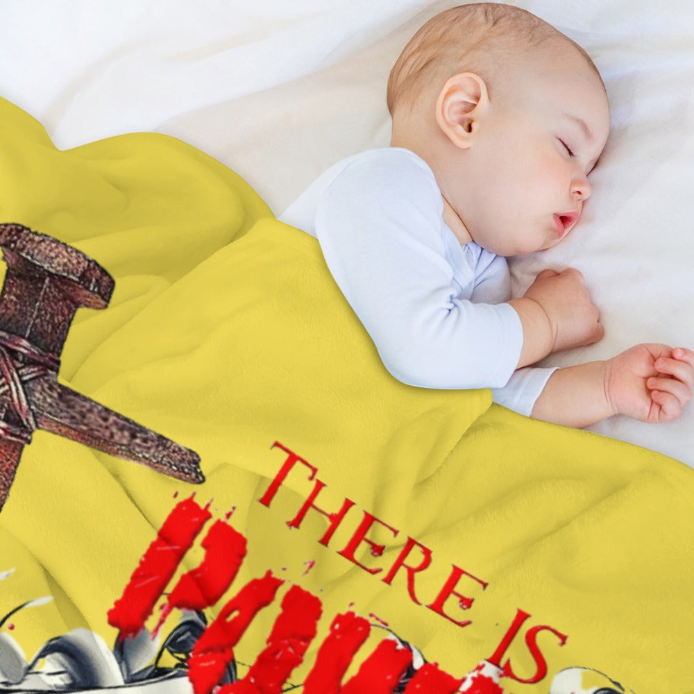 There's Power in the Blood of Jesus Custom super soft blanket Made in USA