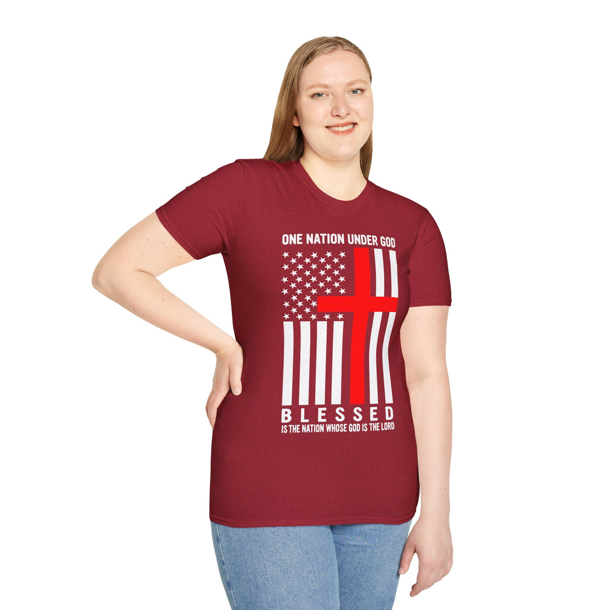 One Nation Under GOD - Mens Womans Softstyle T-Shirt