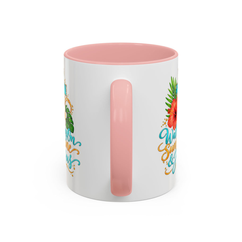 Walking on Sunshine & Jesus Coffee Mug – Floral Cross Accent Mug