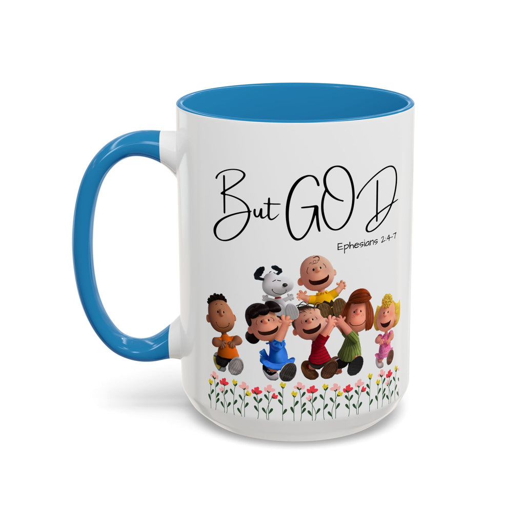 But God Scripture Coffee Mug — Genesis 50:20 Inspirational Heart Accent Mug (11/15oz)