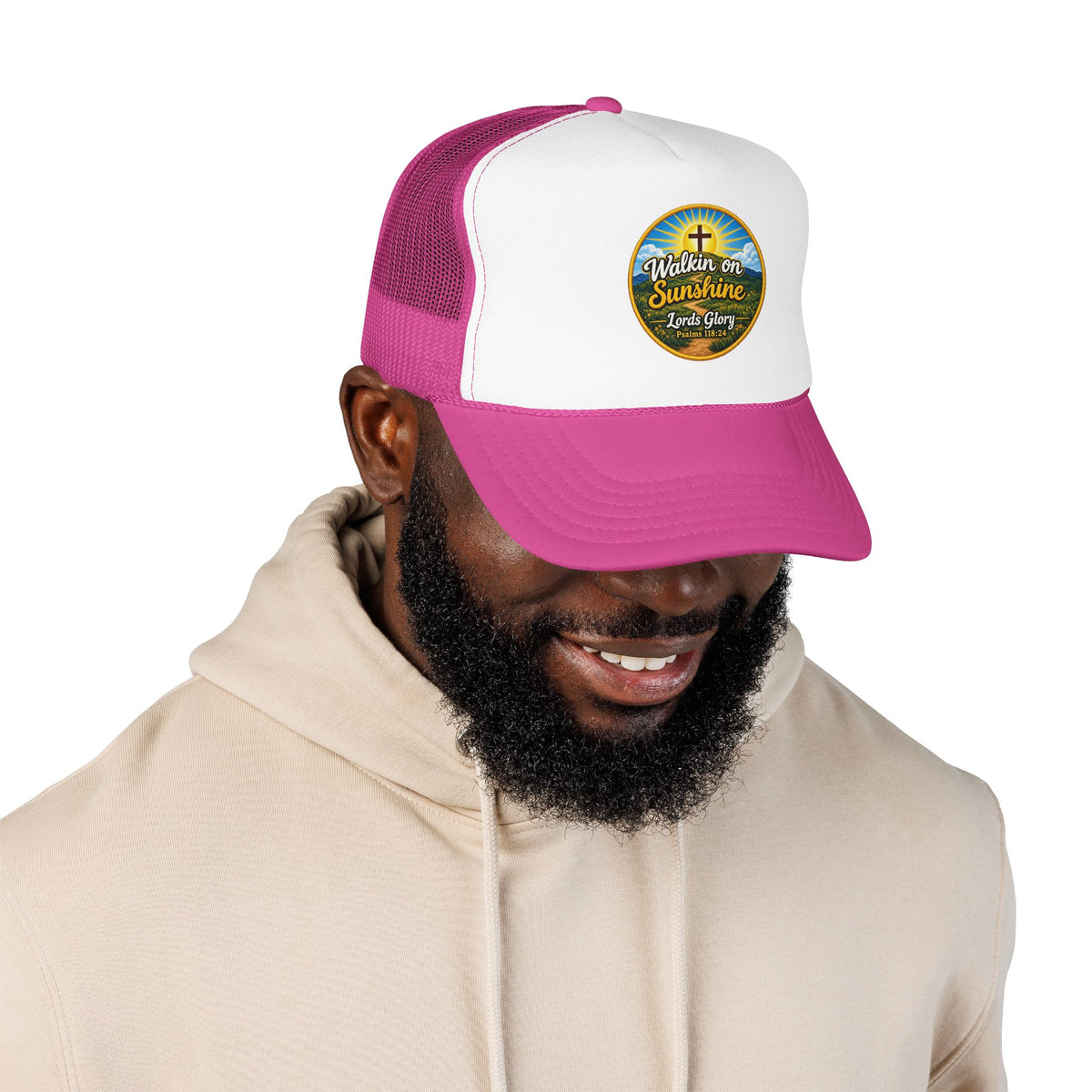 Walkin' on Sunshine Trucker Hat — 'Lord's Glory with Lori' Christian Mesh Cap