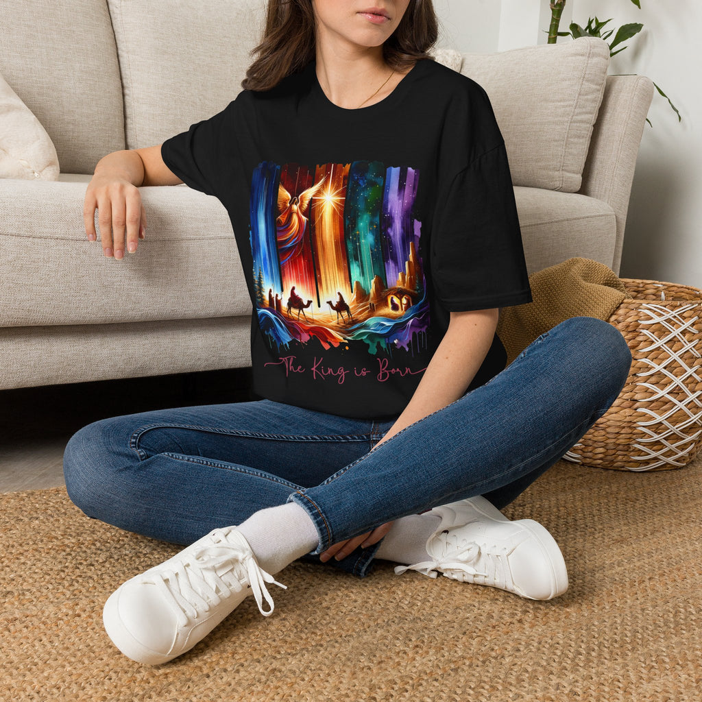 Vibrant Fantasy T-Shirt, Colorful Graphic Tee, Unisex Art Shirt, Great Gift for Fans, Unique Casual Wear, The King is Born Shirt