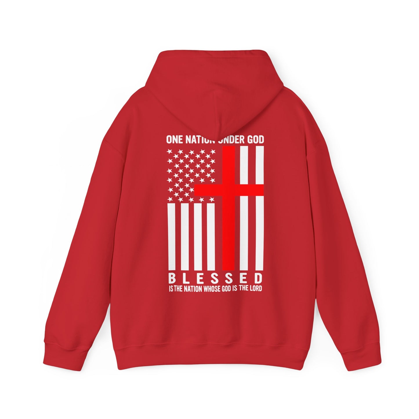 One Nation Under GOD - (Printed Both Sides) Unisex Heavy Blend Hooded Sweatshirt