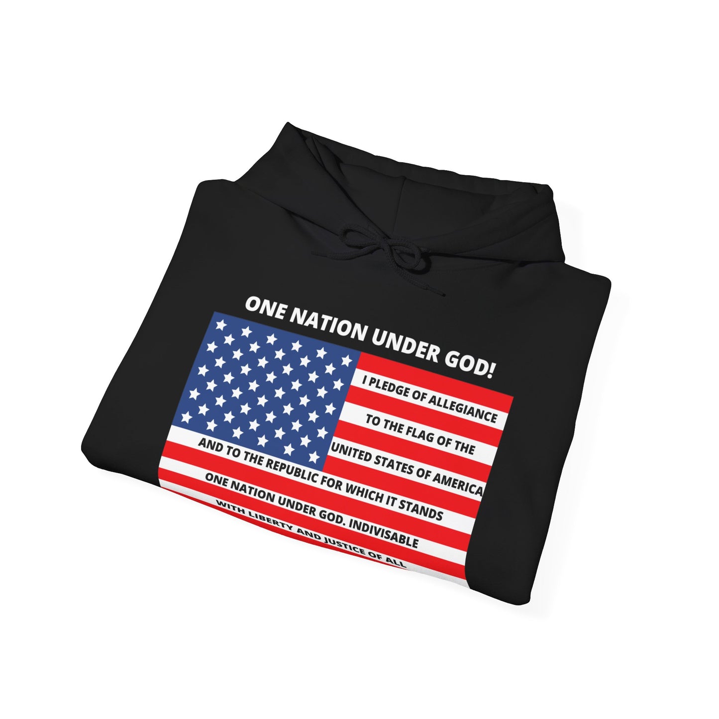 Pledge of Allegiance One Nation under GOD! Unisex Heavy Blend Hooded Sweatshirt