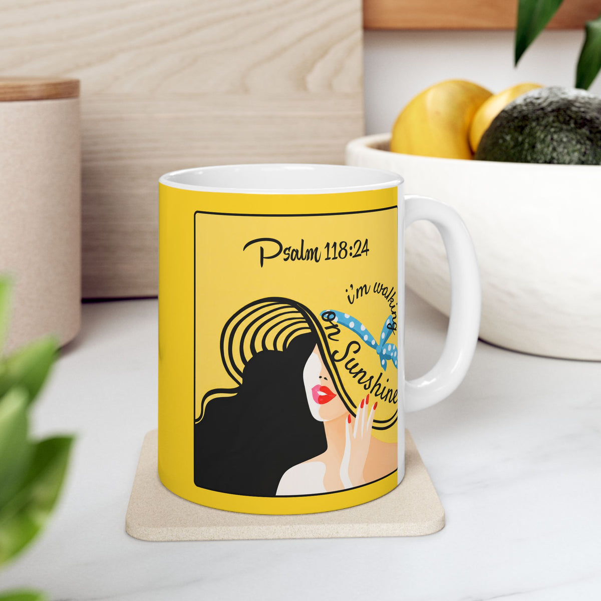Lords Glory Psalm 118:24 Sunshine Ceramic Mug – Inspirational ‘Walking on Sunshine’ Design (11oz, 15oz)