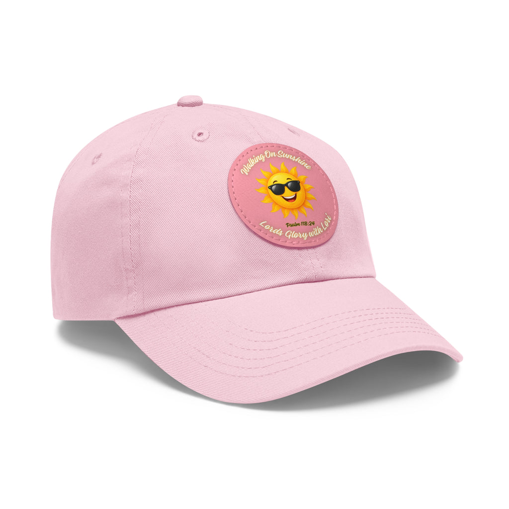 Sunshine Smiles Dad Hat — Round Leather Patch ‘Always Brighter’