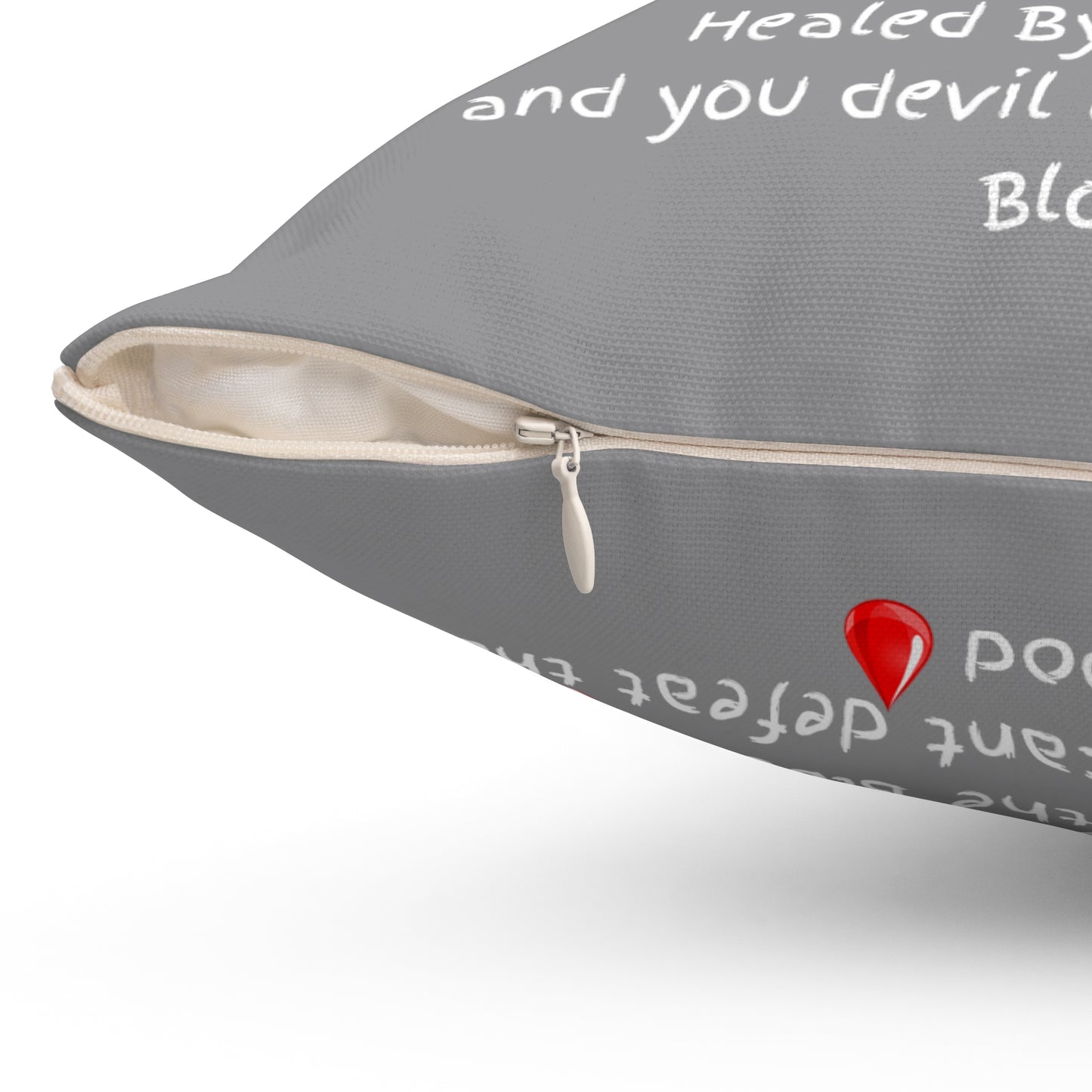 The Power of the Blood of Jesus - Spun Polyester Square Pillow