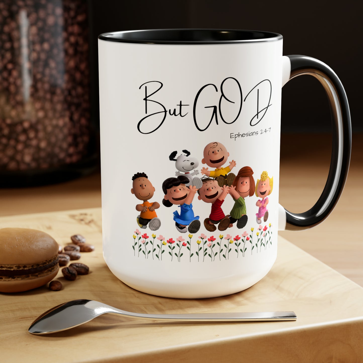 But GOD - Two-Tone Coffee Mugs, 15oz