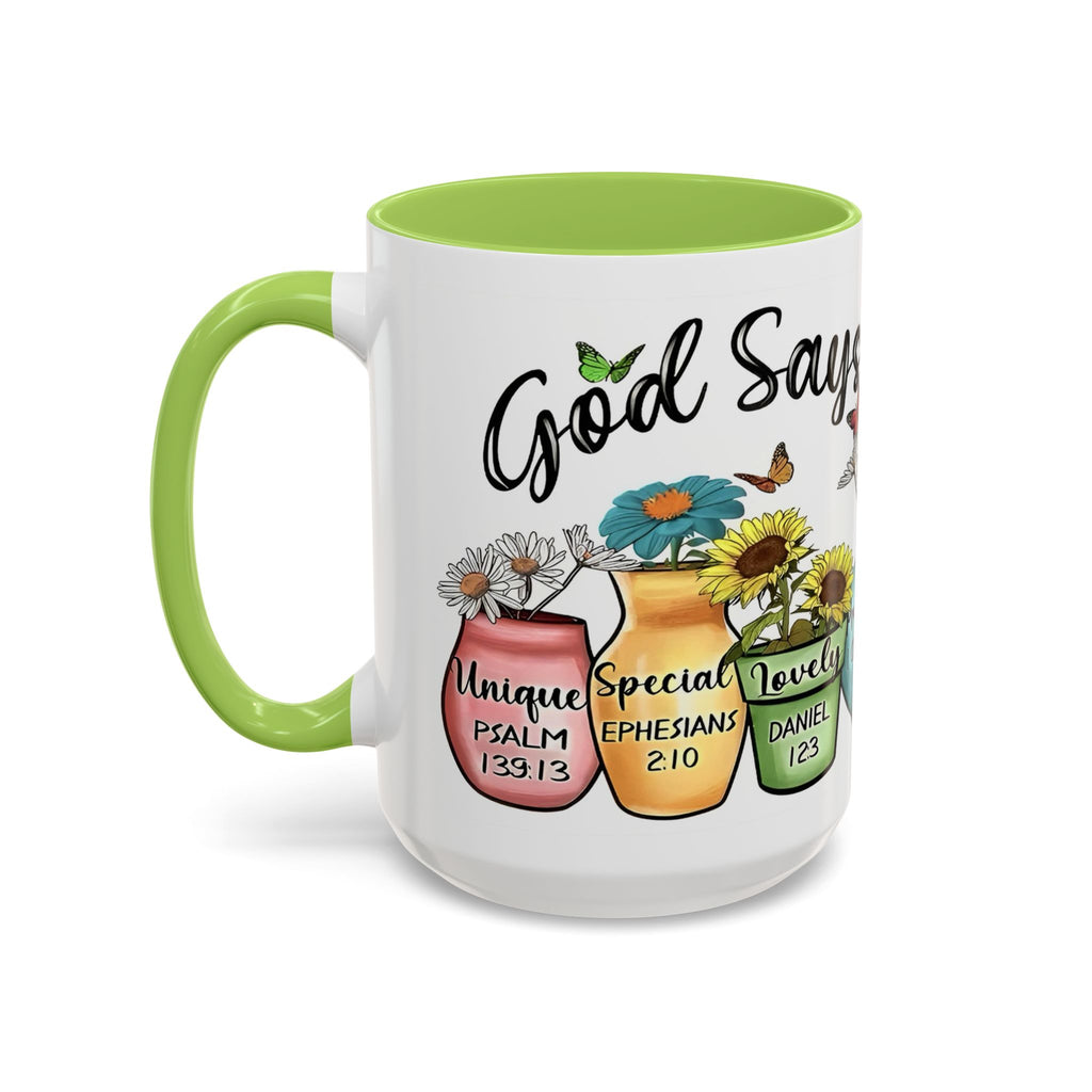 God Says You Are - You Are Loved Christian Bible Verse Coffee Mug