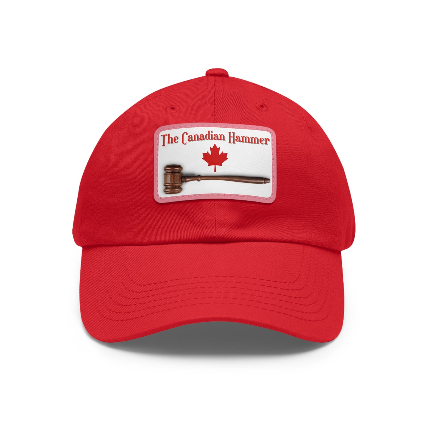 The Canadian Hammer / Barry Wunsch / #TheCanadianHammer Mom and Dad Hat with Leather Patch (Rectangle)