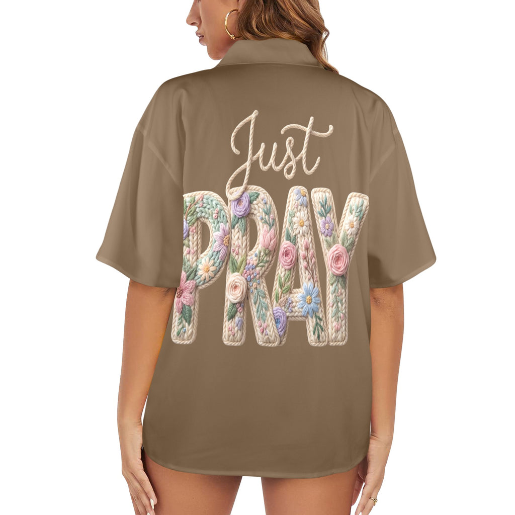 Just Pray Women's All Over Print Shirt （Made in USA，Ships to USA Only）Free Shipping