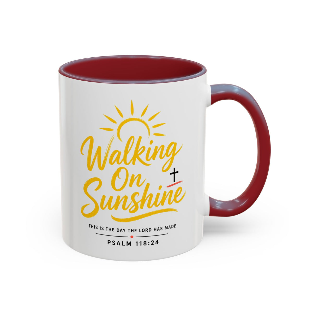 Walking on Sunshine Psalms 118:24  Accent Coffee Mug (11, 15oz)