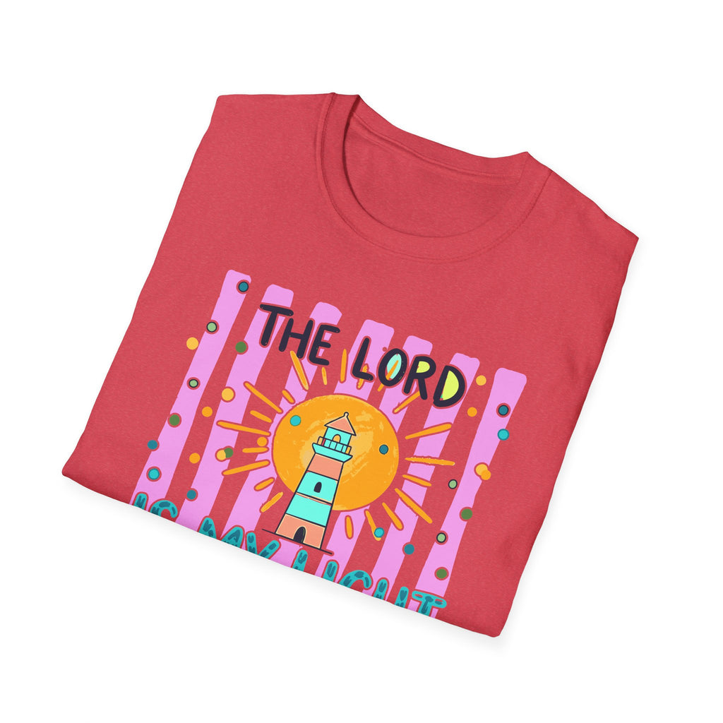 The Lord Is My Light Lighthouse Christian T-Shirt — Psalm 27:1  Inspirational Tee