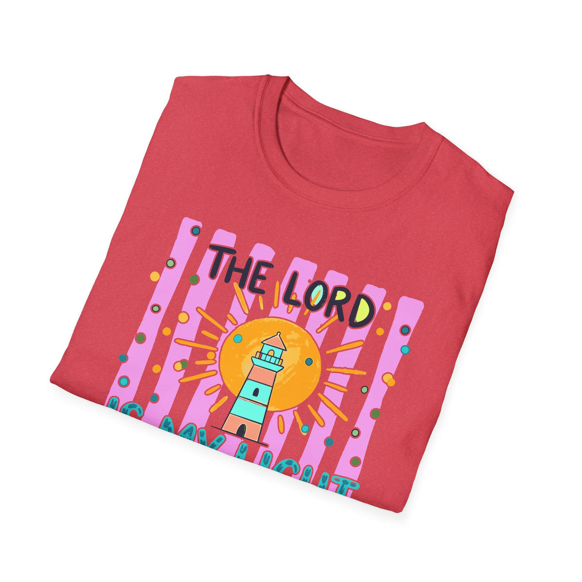The Lord Is My Light Lighthouse Christian T-Shirt — Psalm 27:1  Inspirational Tee