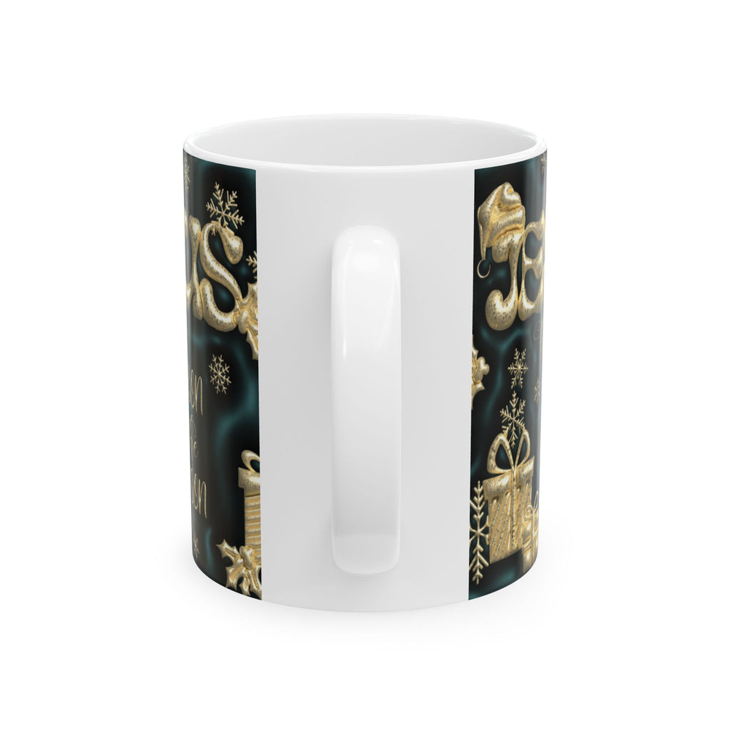 Festive Holiday Ceramic Mug | Christmas Coffee Cup, Gift for Him/Her, Seasonal Drinkware, Holiday Present, Merry X-Mas Decor