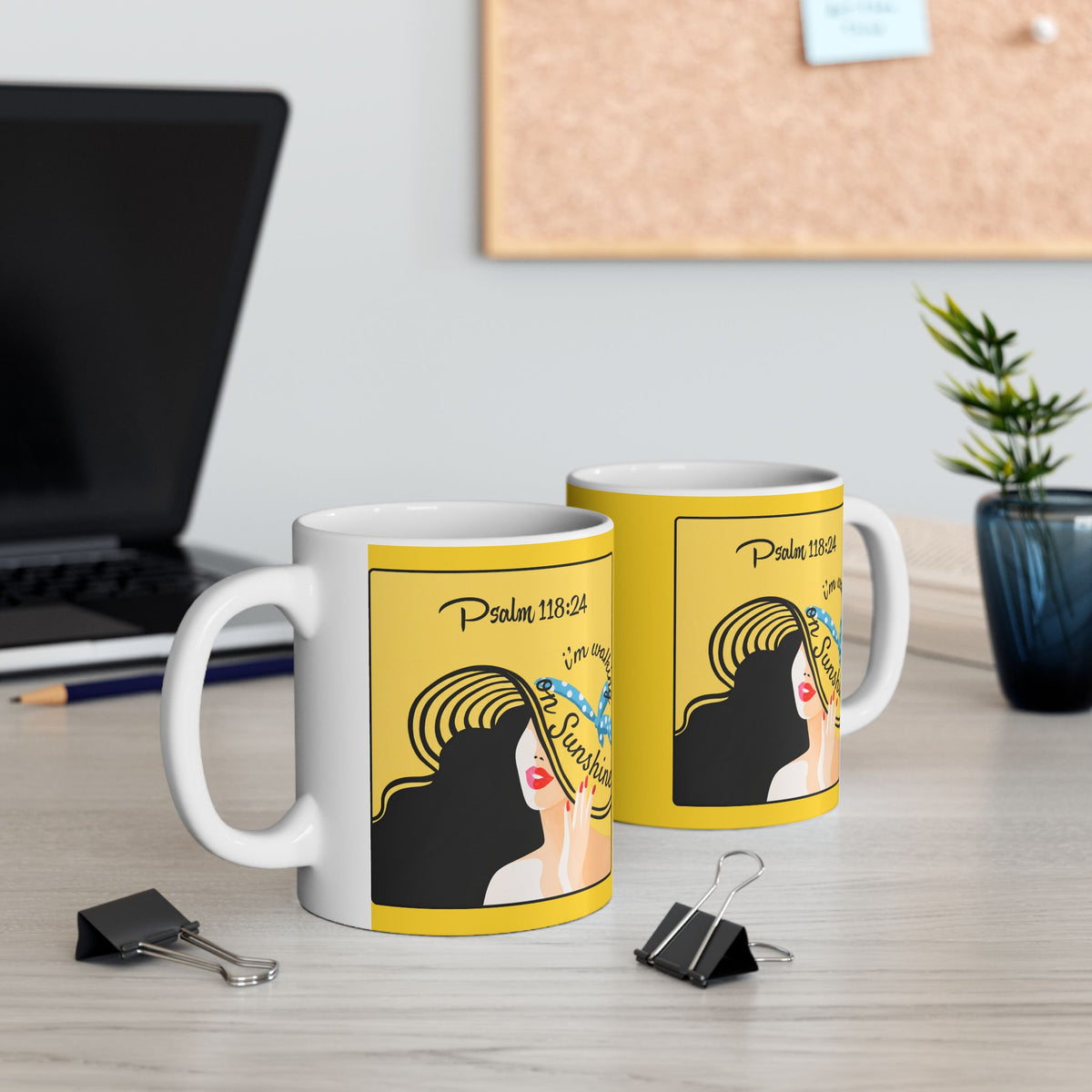 Lords Glory Psalm 118:24 Sunshine Ceramic Mug – Inspirational ‘Walking on Sunshine’ Design (11oz, 15oz)