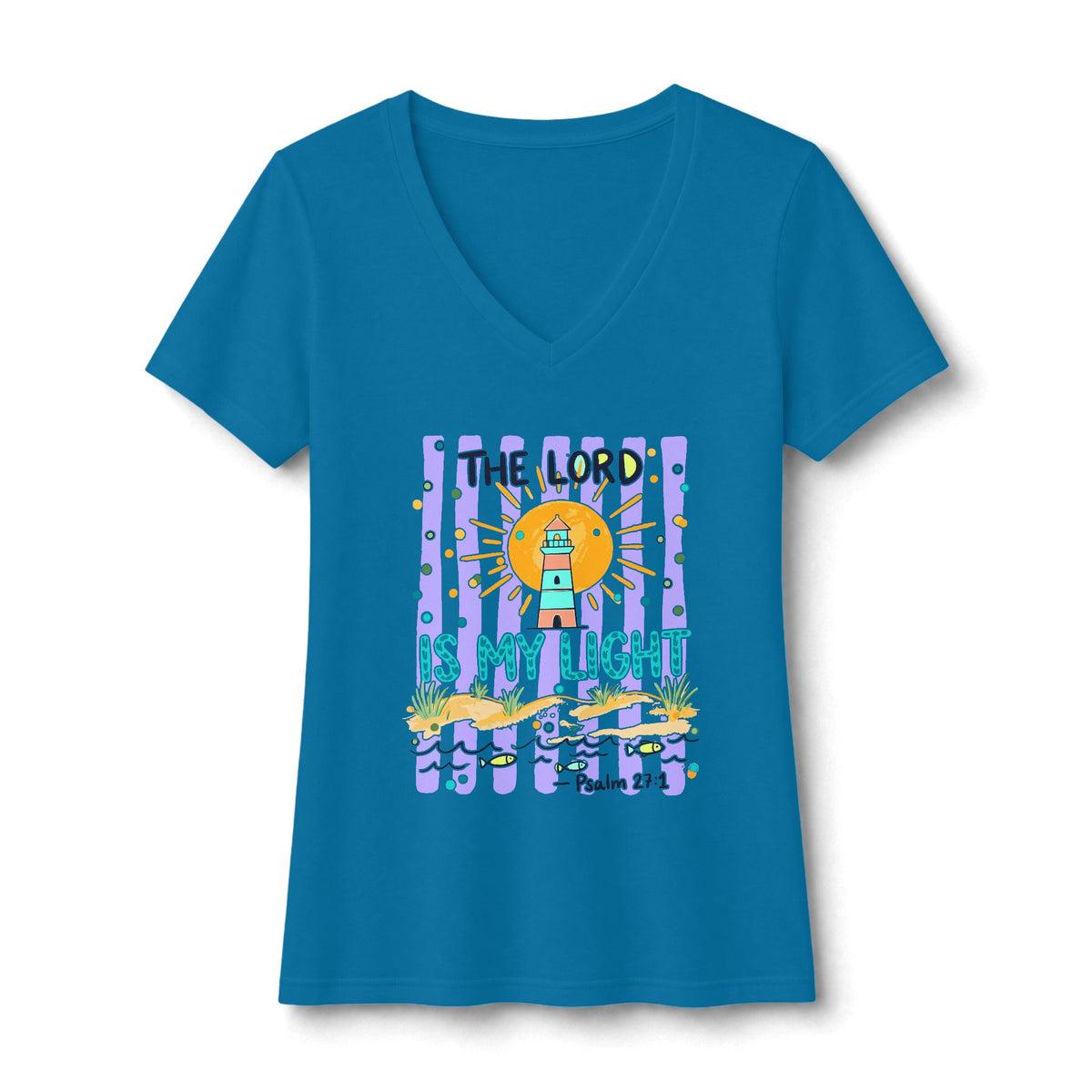 The Lord is my Light Women's Ideal V-Neck Tee