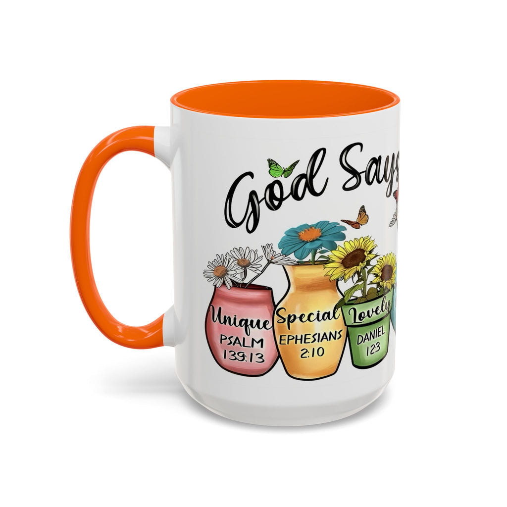 God Says You Are - You Are Loved Christian Bible Verse Coffee Mug