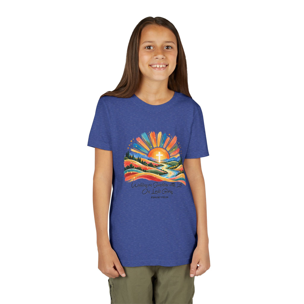 Youth Short Sleeve Tee – Walking On Sunshine with Lords Glory Design