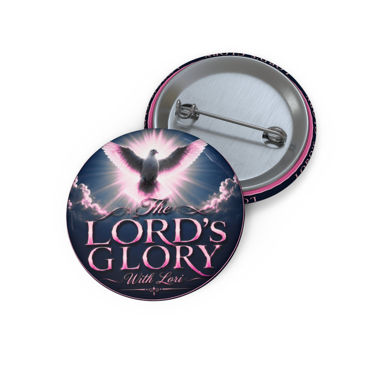 The Lord's Glory Dove Pin Button — Christian Faith Badge