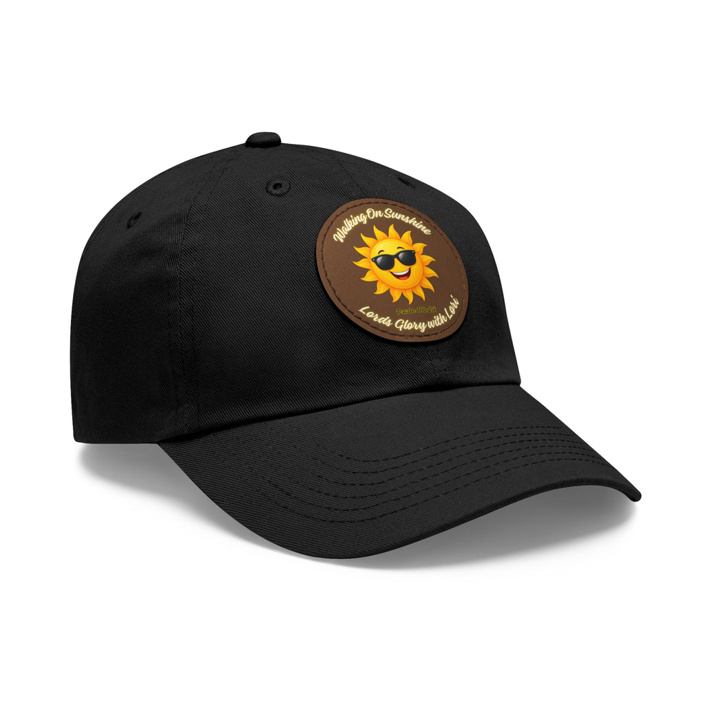 Sunshine Smiles Dad Hat — Round Leather Patch ‘Always Brighter’
