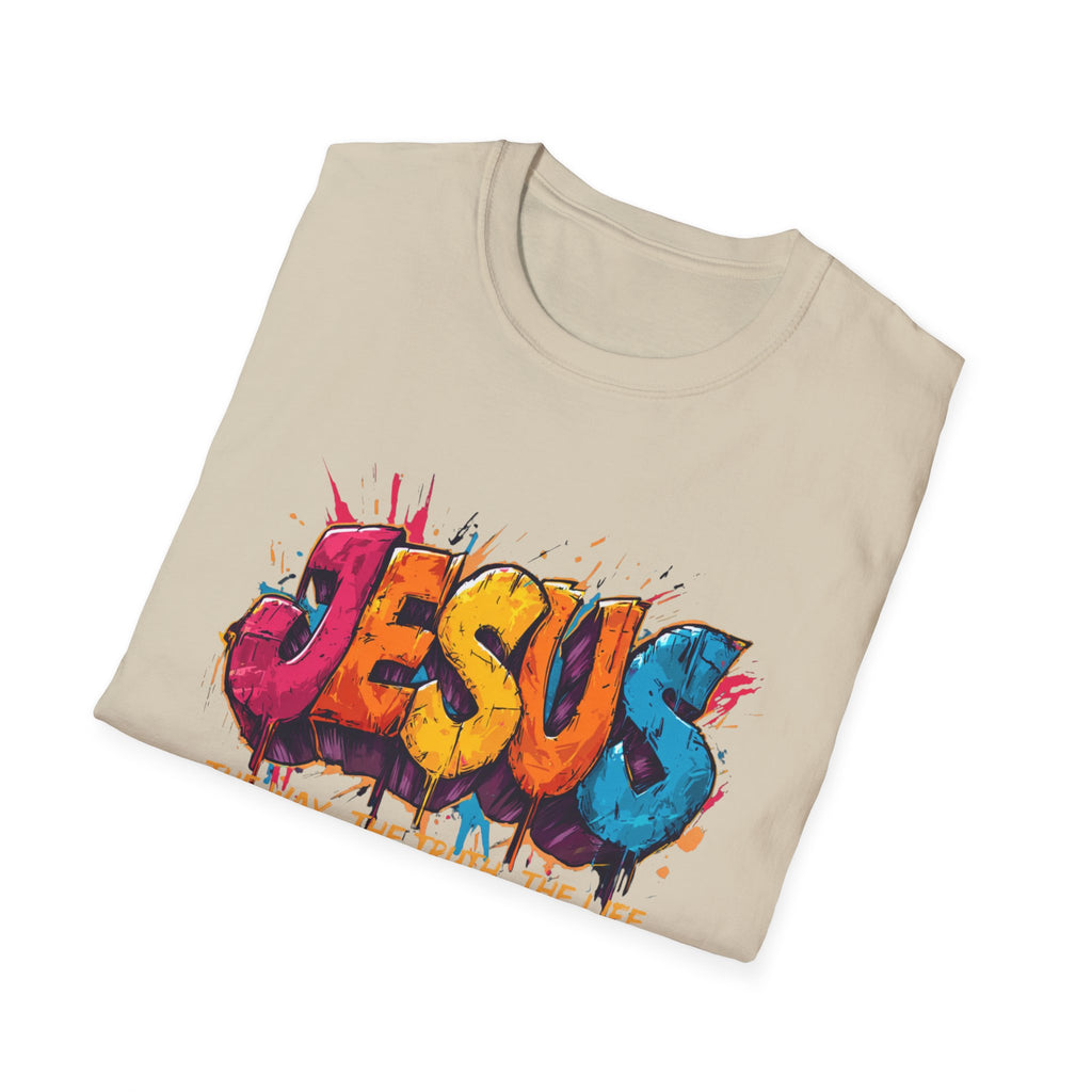 JESUS  Splash T-Shirt | Colorful Street Art Christian Tee