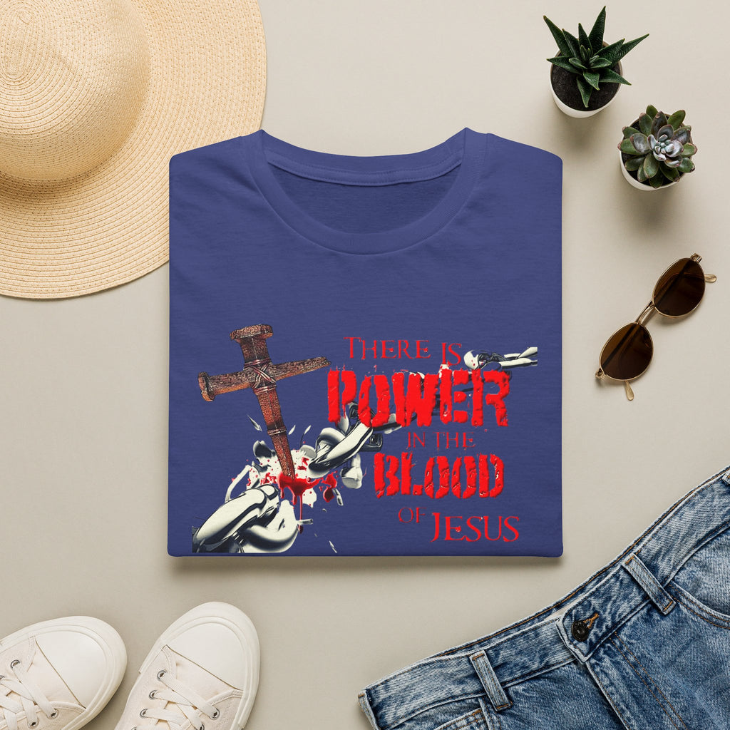 There's Power in the Blood of Jesus T-Shirt — Christian Cross Faith Shirt (Washed by the Blood)