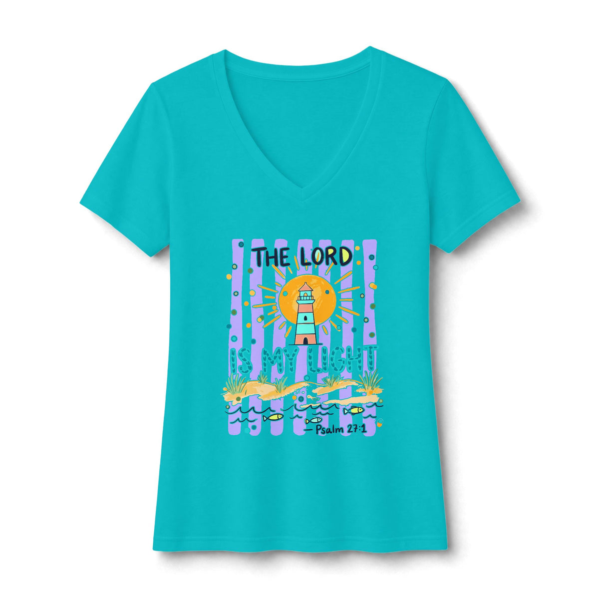 The Lord is my Light Women's Ideal V-Neck Tee